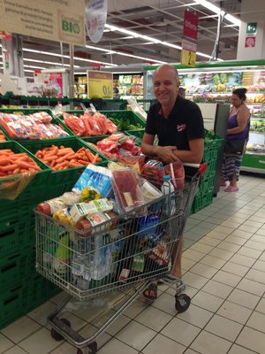 Jean-Michel at the supermarket