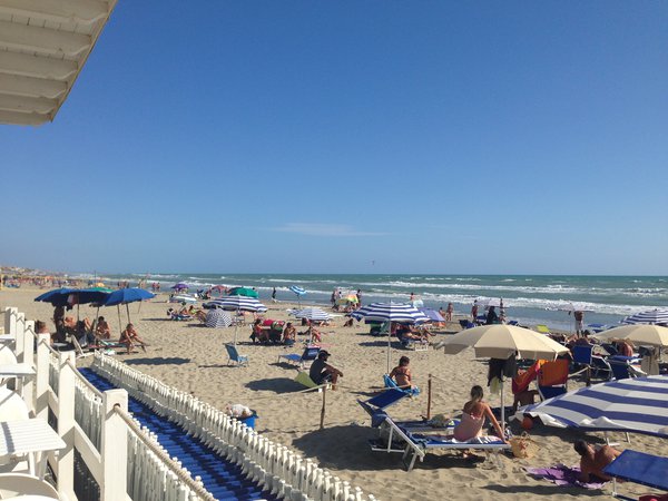 Our first lunch at the seaside in Torvaianica